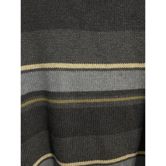 Eddie Bauer Striped Knit Sweater Blue Crewneck Casual Mens Size L - Picture 2 of 5